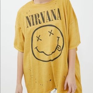 Urban Outfitters Nirvana Destroyed T-Shirt Dress